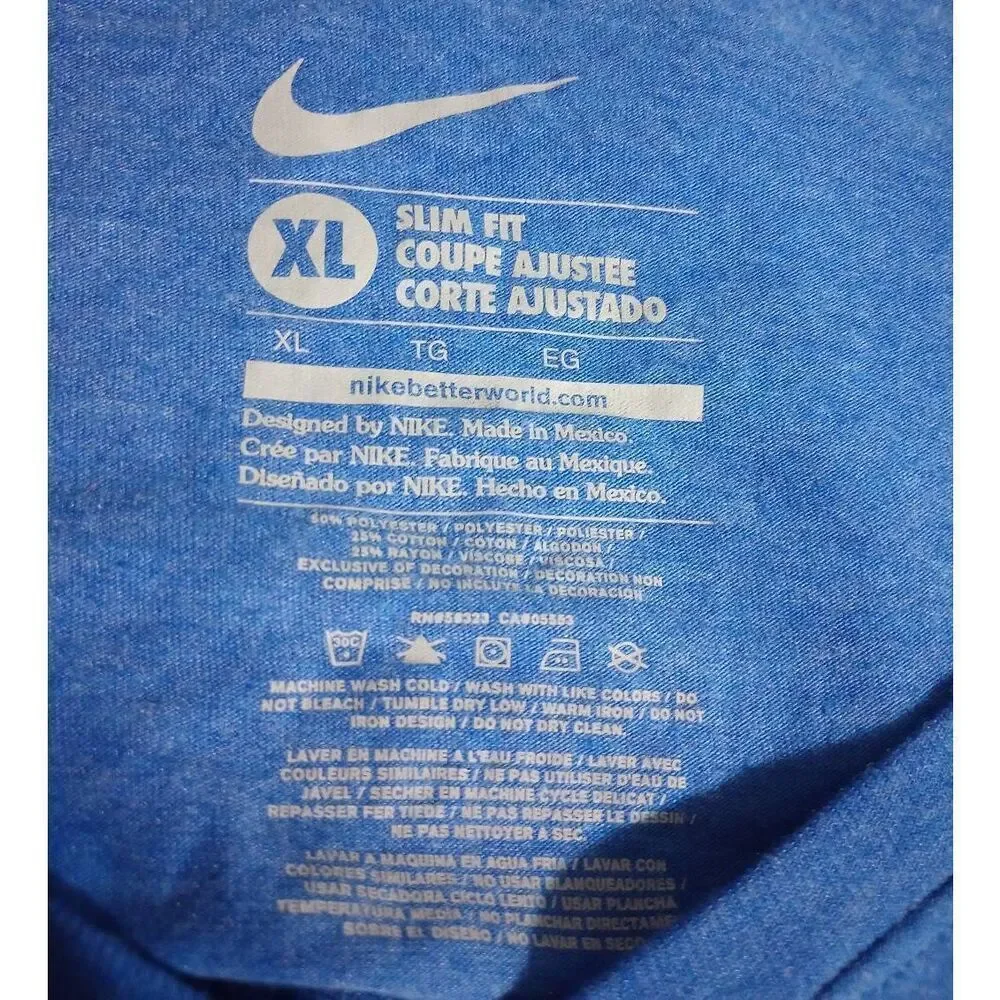 Kansas City Royals Tshirt Lady Extra Large Slim Fit Nike Blue‎ Baseball